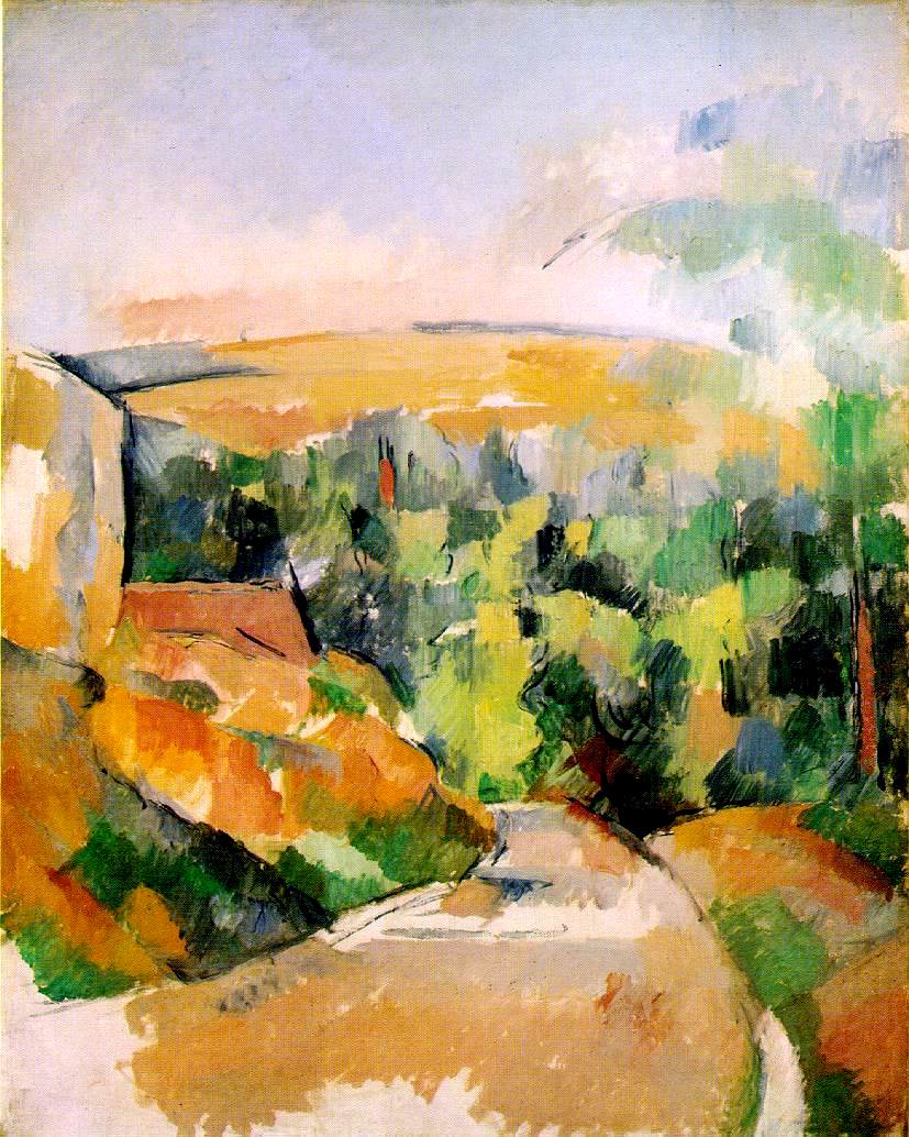 The Bend in the road (1905) Paul Cézanne tablo - Dekolata