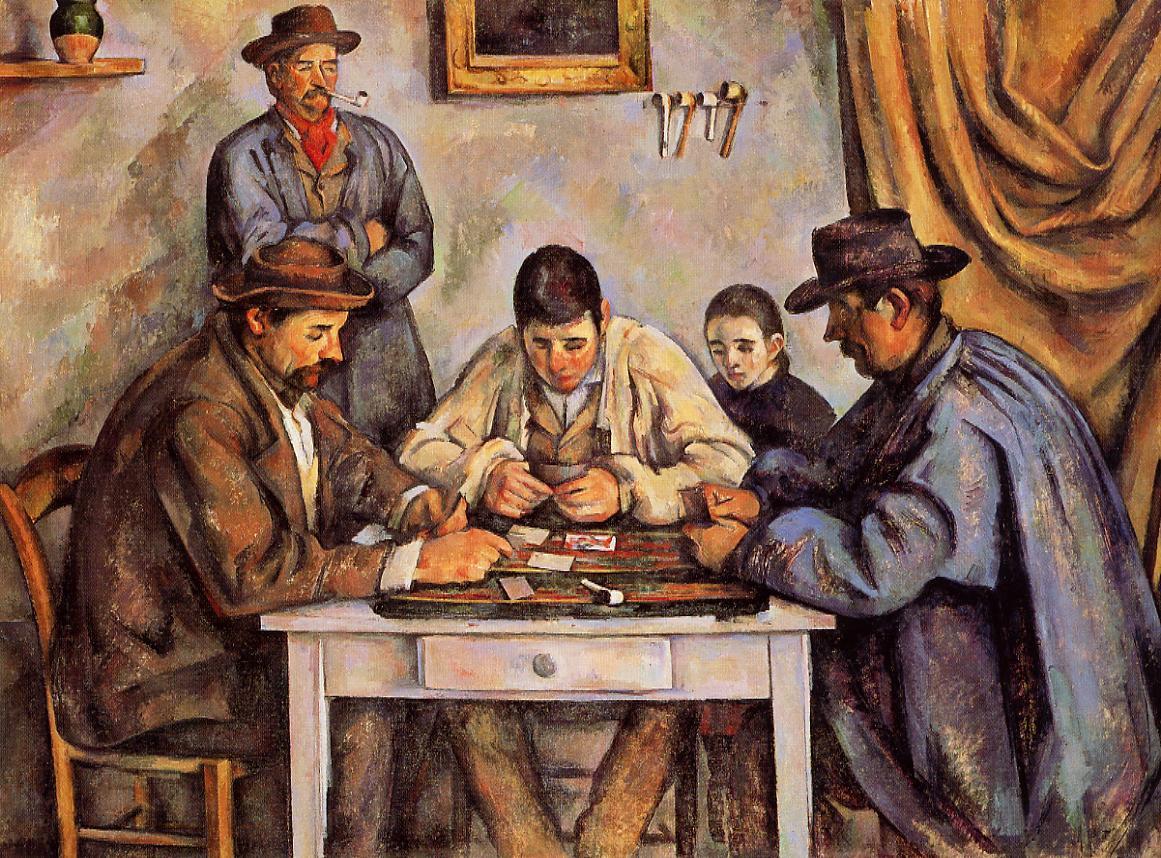 The Card Players (1890) Paul Cézanne tablo - Dekolata