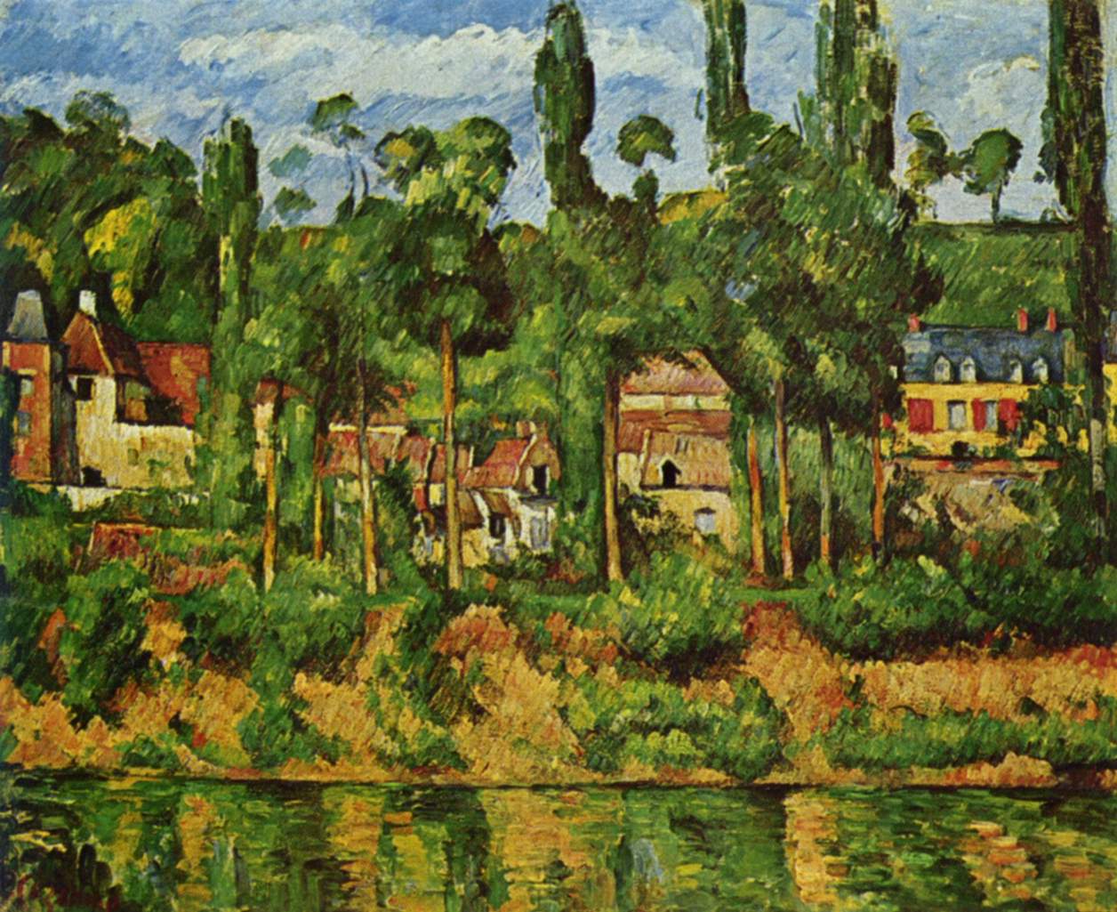 The Chateau de Medan (1880) Paul Cézanne tablo - Dekolata