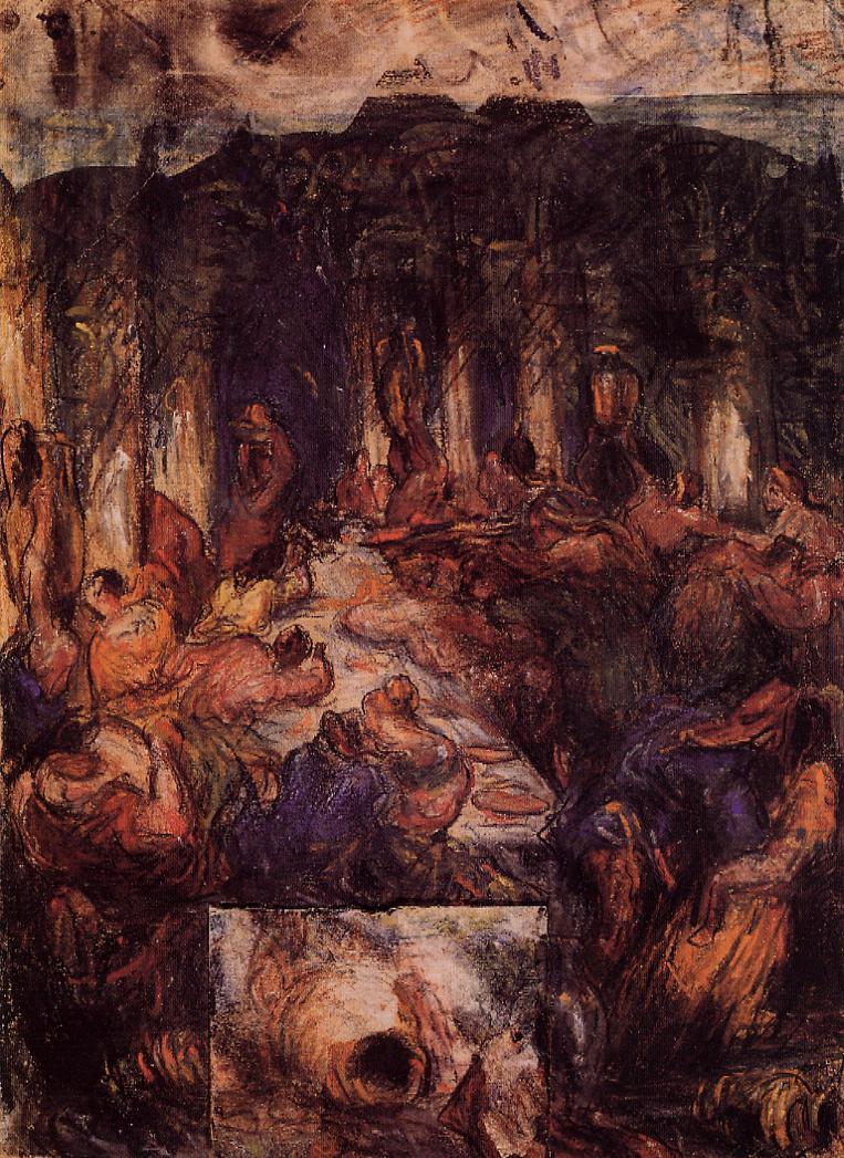 The Feast (1867) Paul Cézanne tablo - Dekolata