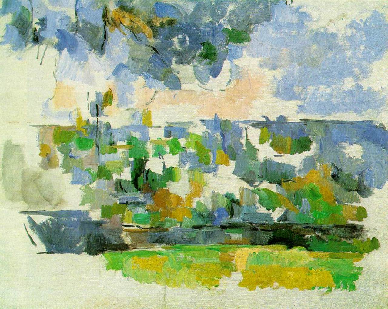 The Garden at Les Lauves (1906) Paul Cézanne tablo - Dekolata