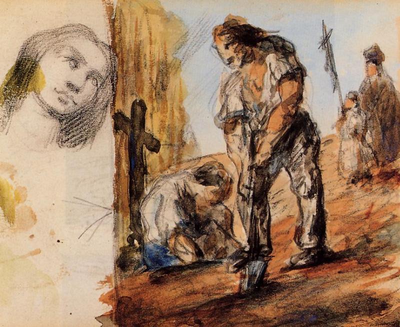 The Gravediggers (1870) – Paul Cézanne Tablo