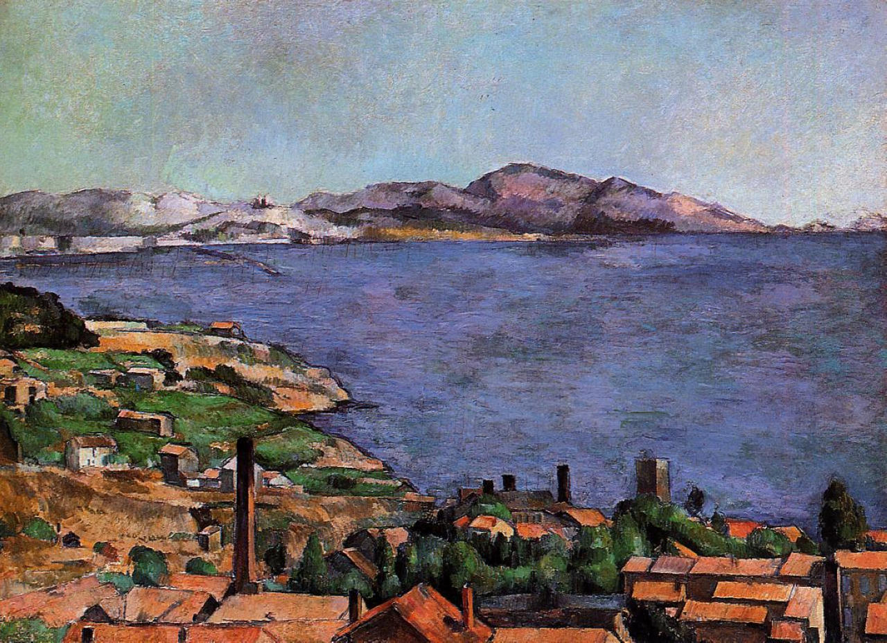 The Gulf of Marseille Seen from L'Estaque (1885) Paul Cézanne tablo - Dekolata
