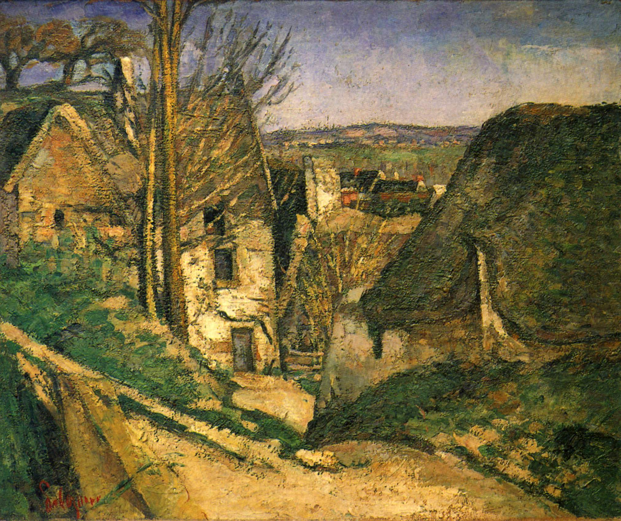 The Hanged Man's House in Auvers (The House of the Suicide) (1873) Paul Cézanne tablo - Dekolata