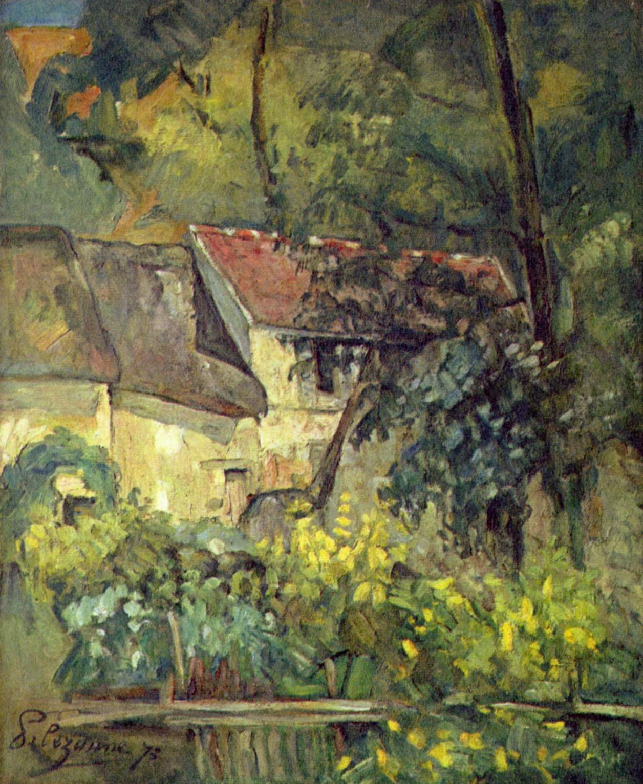 The House of Pere Lacroix in Auvers (1873) Paul Cézanne tablo - Dekolata