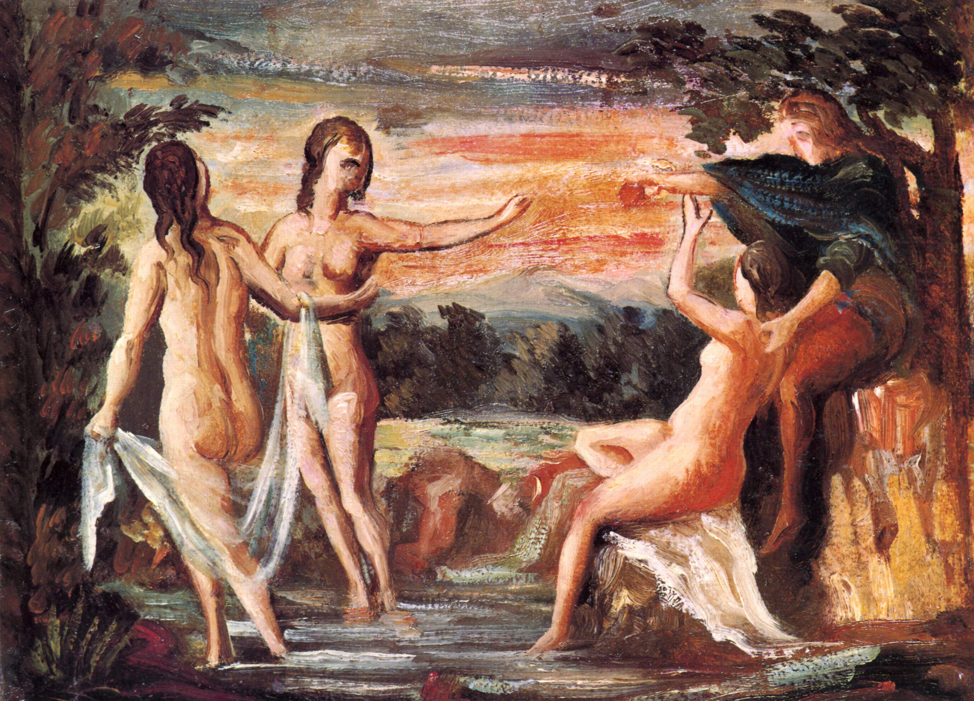 The Judgement of Paris (1864) Paul Cézanne tablo - Dekolata