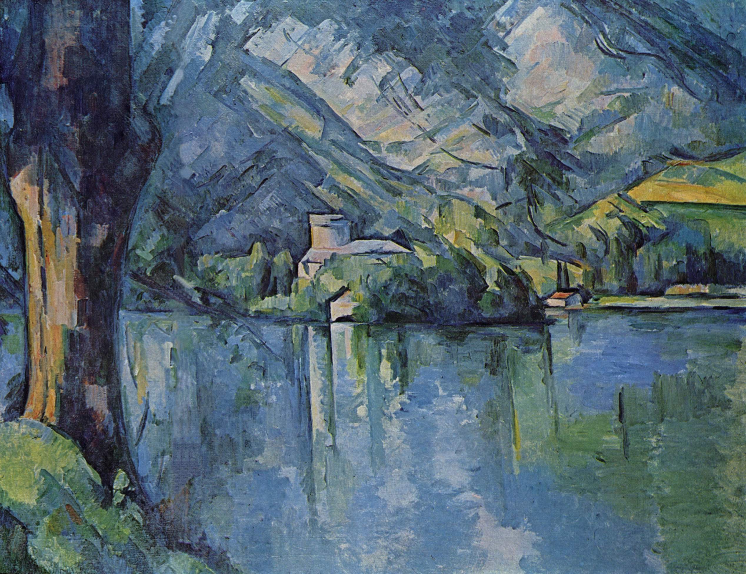 The Lac d'Annecy (1896) Paul Cézanne tablo - Dekolata