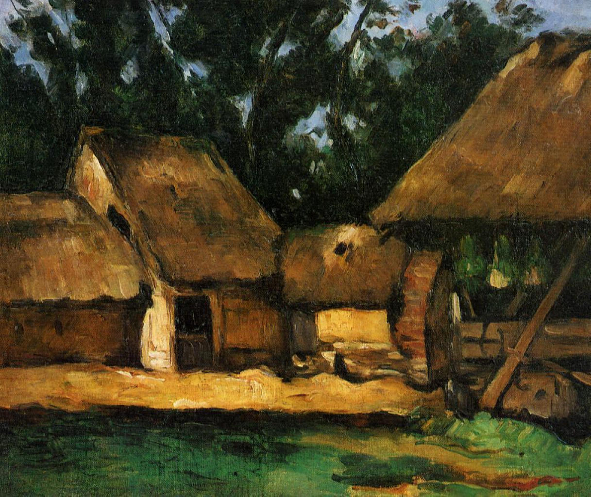 The Oilmill (1871) Paul Cézanne tablo - Dekolata