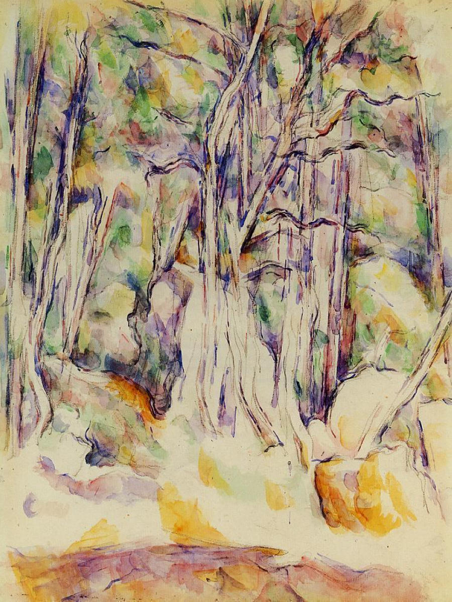 The Park of the Chateau Noir with Well (1904) Paul Cézanne tablo - Dekolata