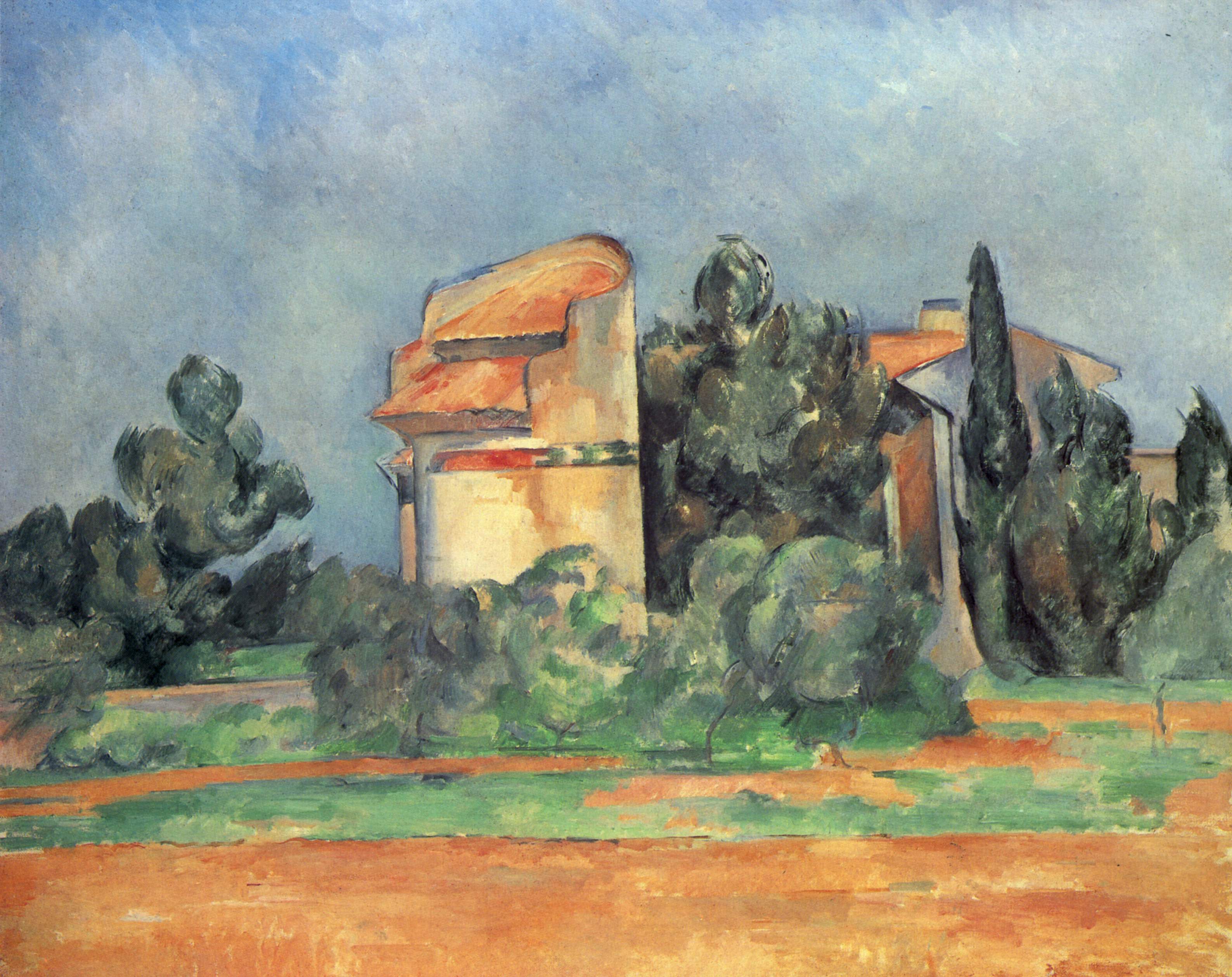 The Pigeon Tower At Bellevue (1890) Paul Cézanne tablo - Dekolata