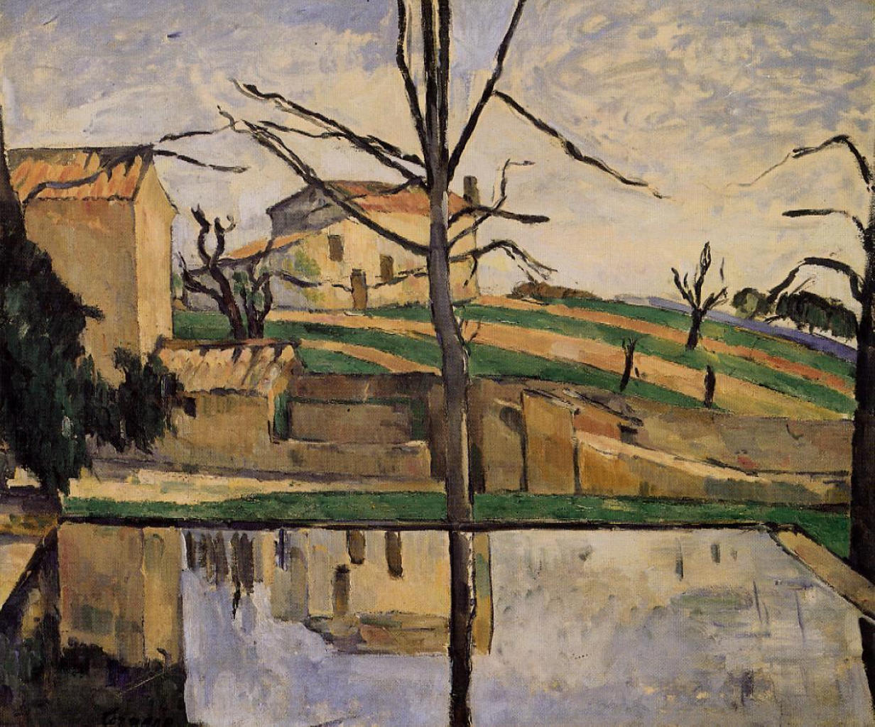 The Pool at Jas de Bouffan (1878) Paul Cézanne tablo - Dekolata