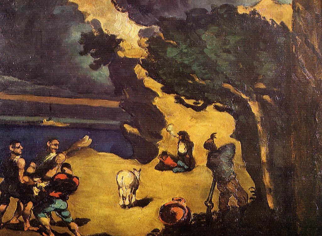The Robbers and the Donkey (1870) Paul Cézanne tablo - Dekolata