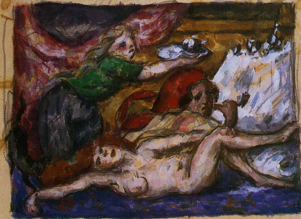 The Rum Punch (1867) Paul Cézanne tablo - Dekolata