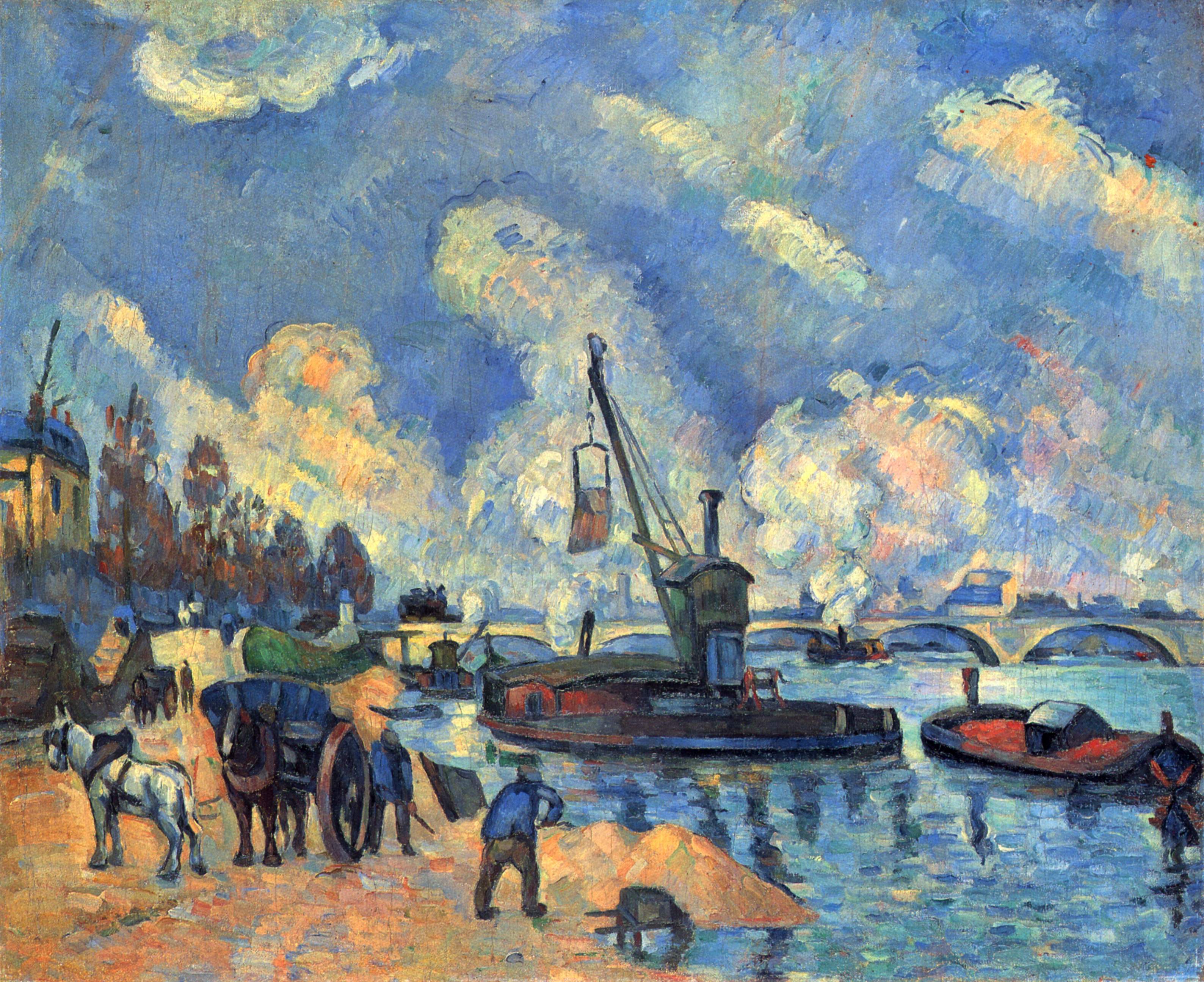 The Seine at Bercy (1878) Paul Cézanne tablo - Dekolata