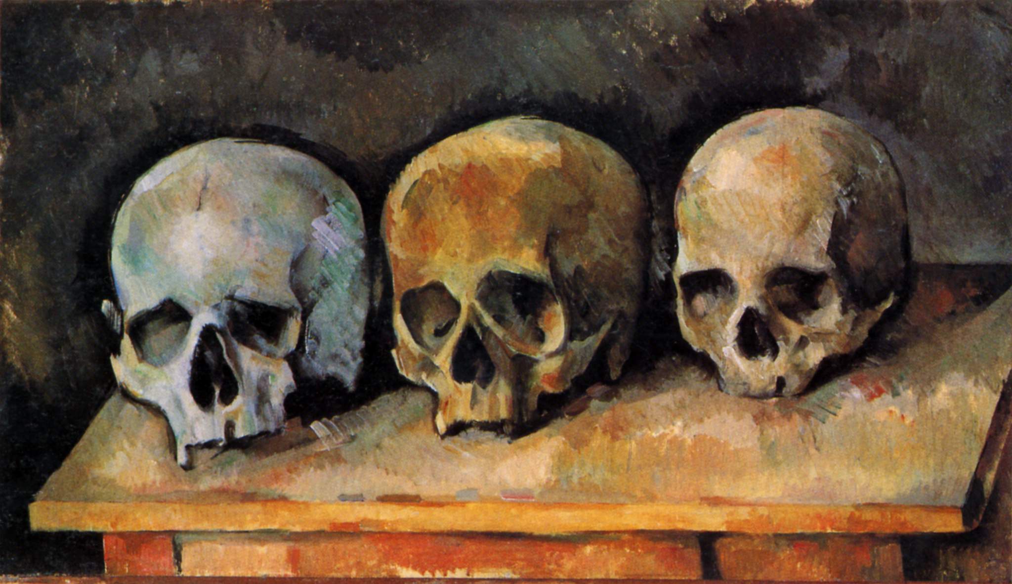 The Three Skulls (1900) Paul Cézanne tablo - Dekolata