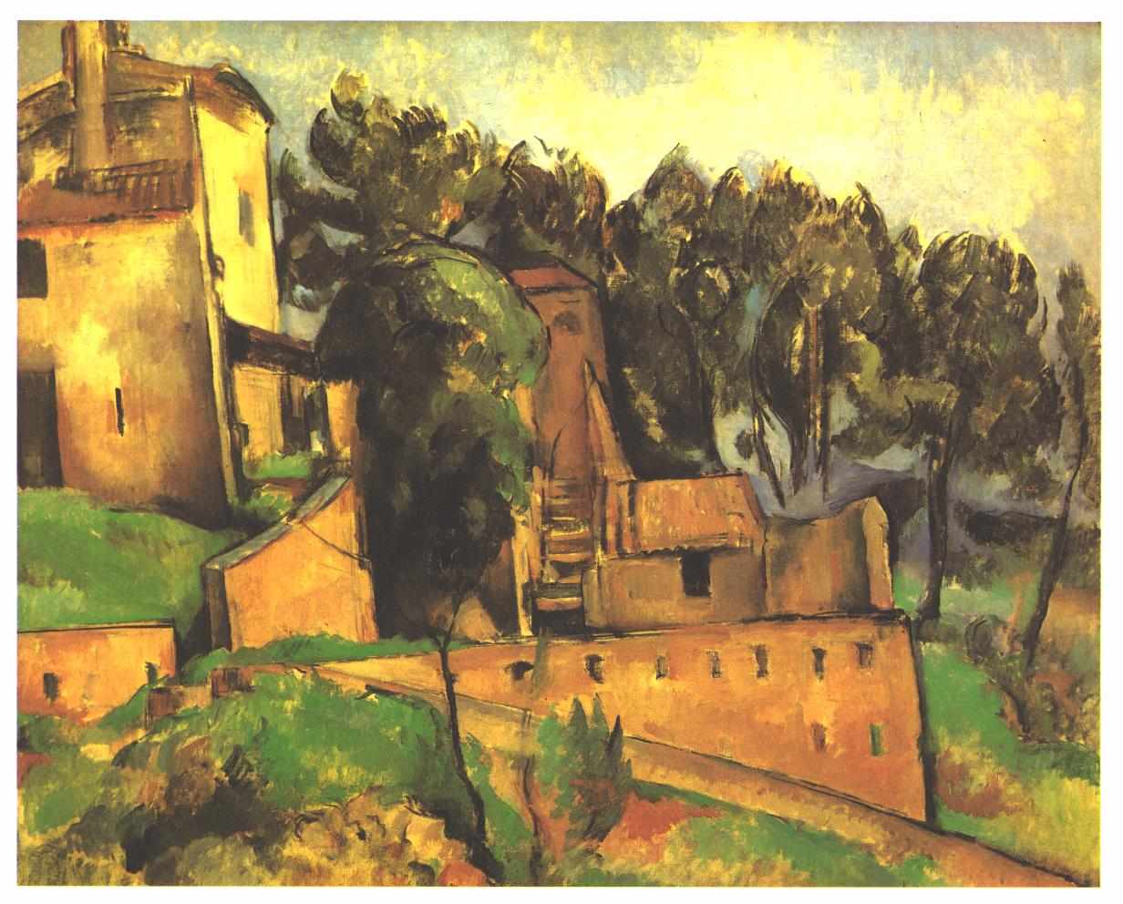 The farm of Bellevue (1890) Paul Cézanne tablo - Dekolata