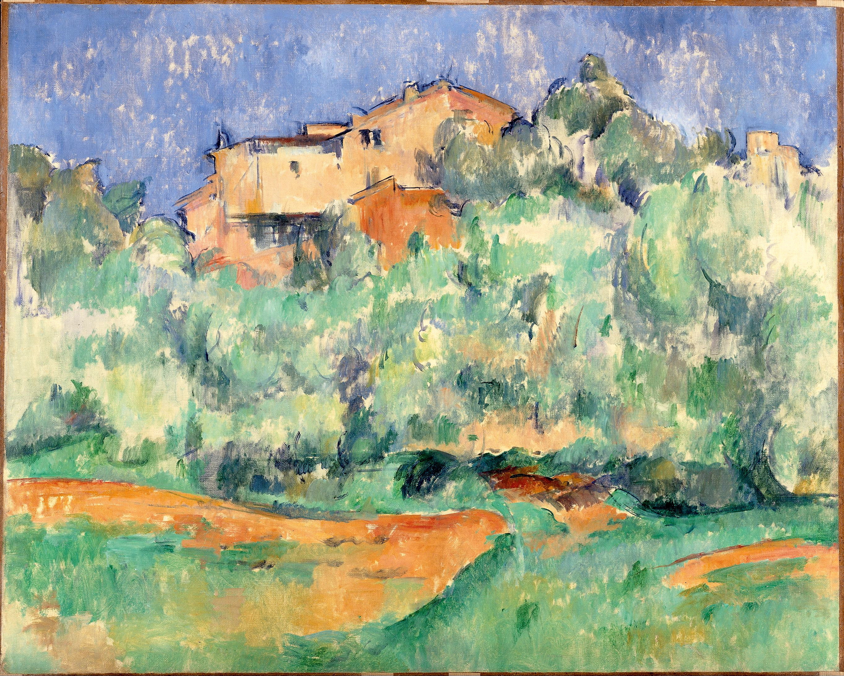 The farm of Bellevue (1892) Paul Cézanne tablo - Dekolata