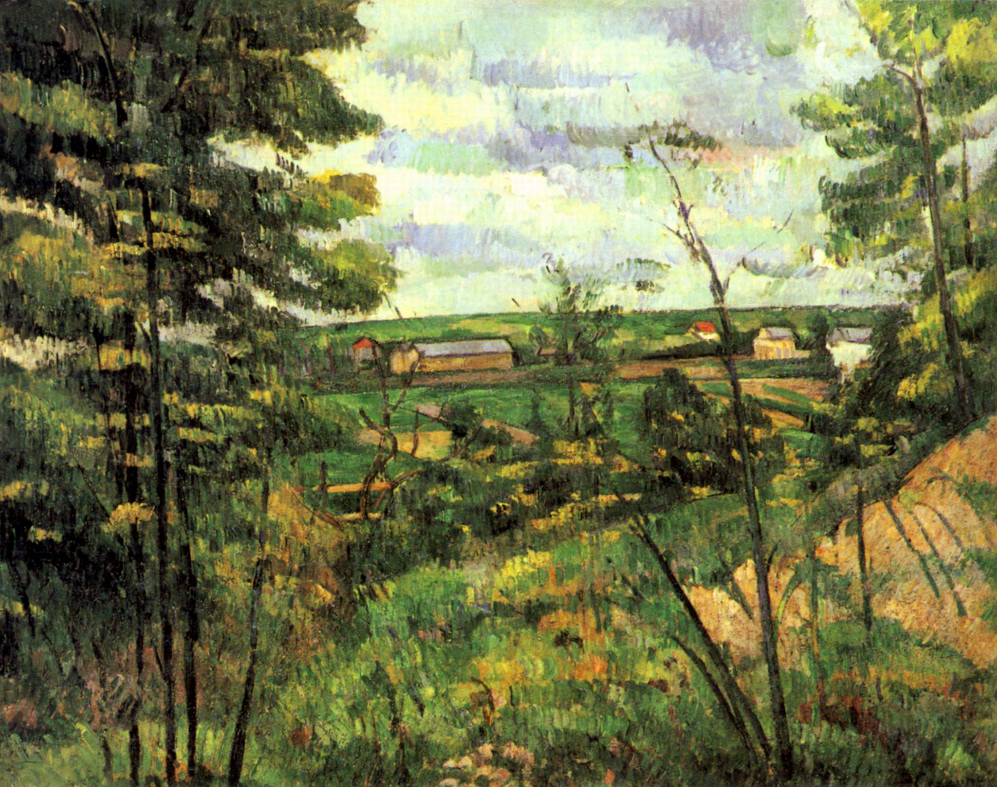 The valley of the Oise (1880) Paul Cézanne tablo - Dekolata