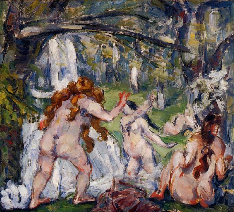 Three Bathers (1875) Paul Cézanne tablo - Dekolata