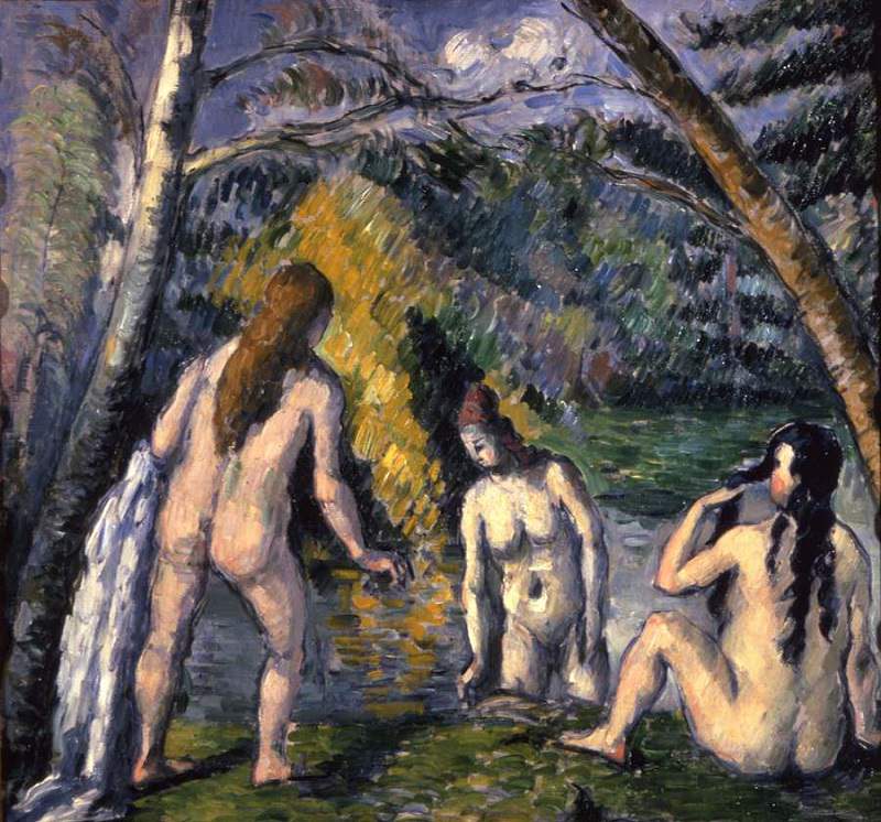 Three Bathers (1879) – Paul Cézanne Tablo