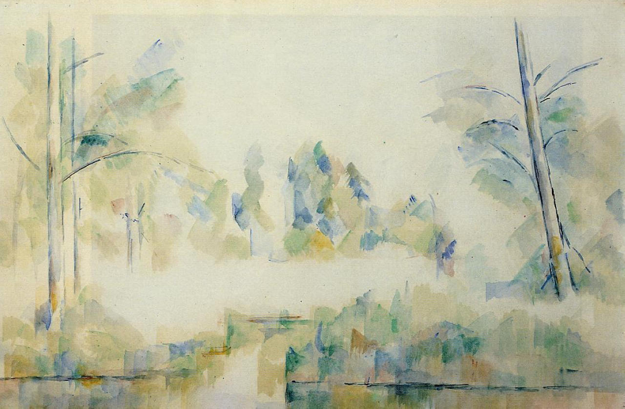 Trees by the Water (1900) Paul Cézanne tablo - Dekolata