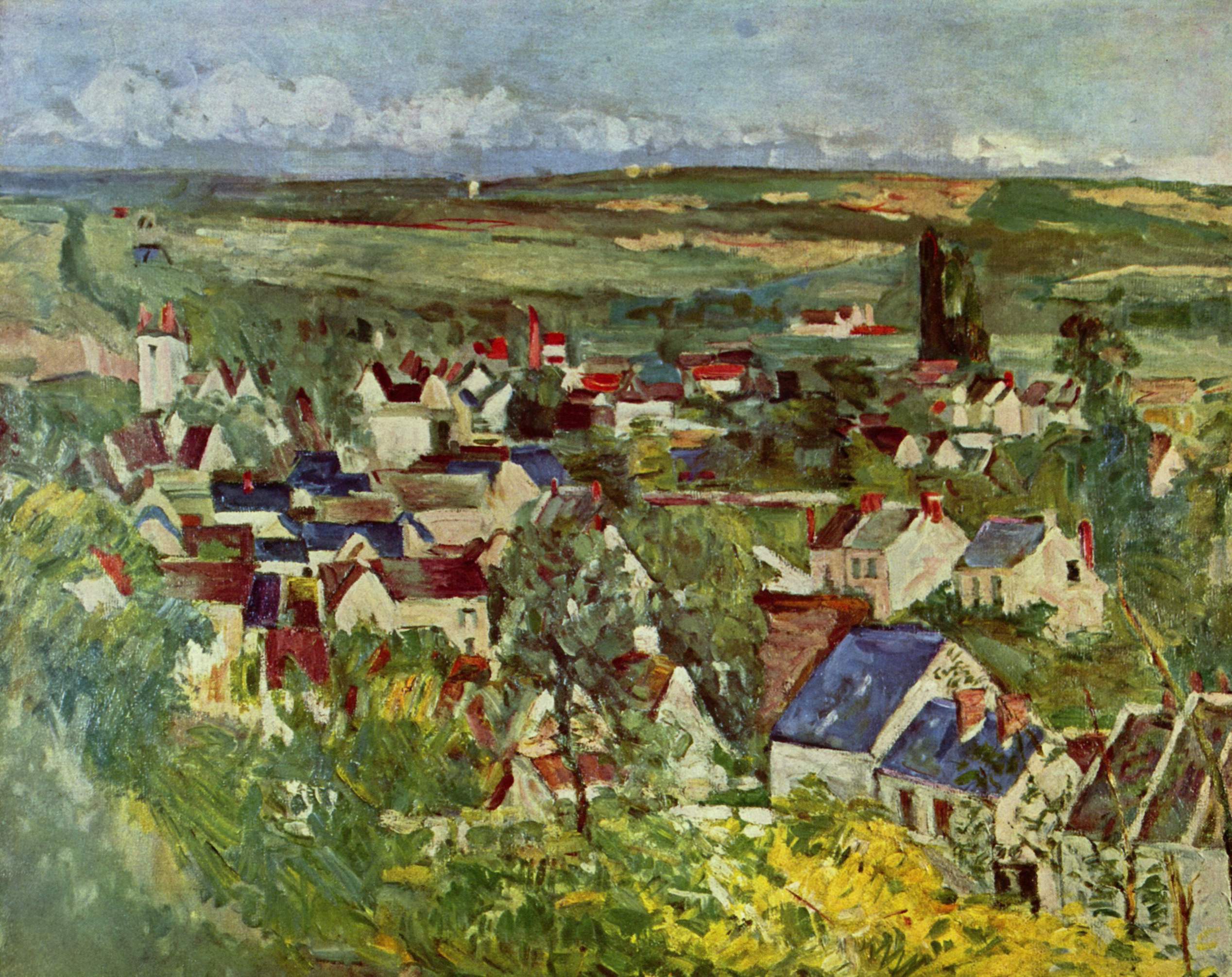 View of Auvers (1873) – Paul Cézanne Tablo