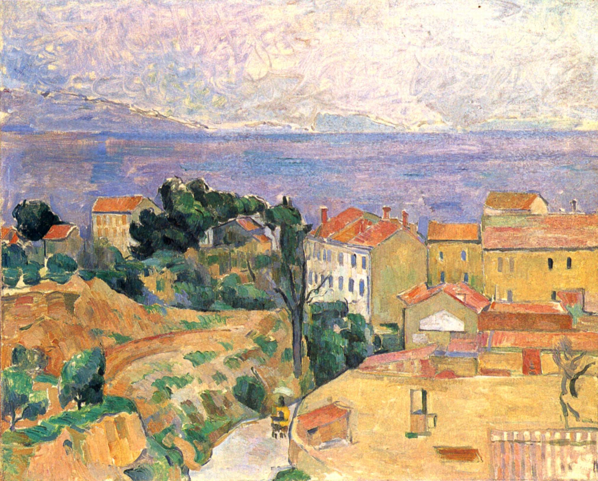 View of L'Estaque (1883) Paul Cézanne tablo - Dekolata