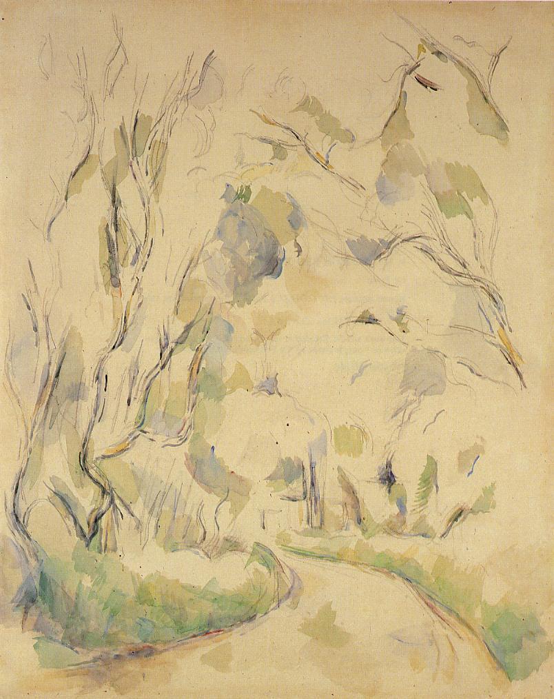 Well by the Winding Road in the Park of Chateau Noir (1900) Paul Cézanne tablo - Dekolata