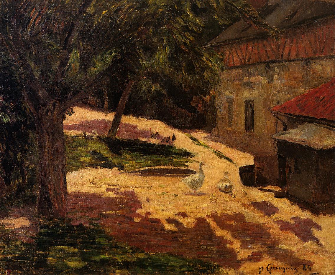 A Henhouse (1884) Paul Gauguin tablo - Dekolata
