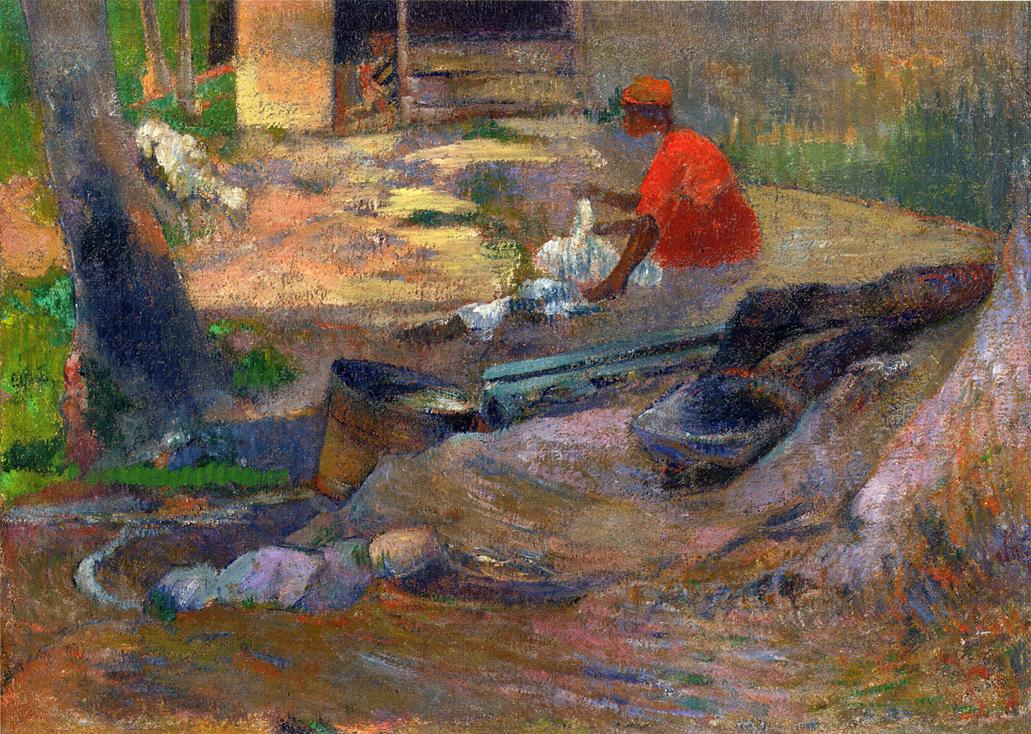 A little washerman (1887) Paul Gauguin tablo - Dekolata