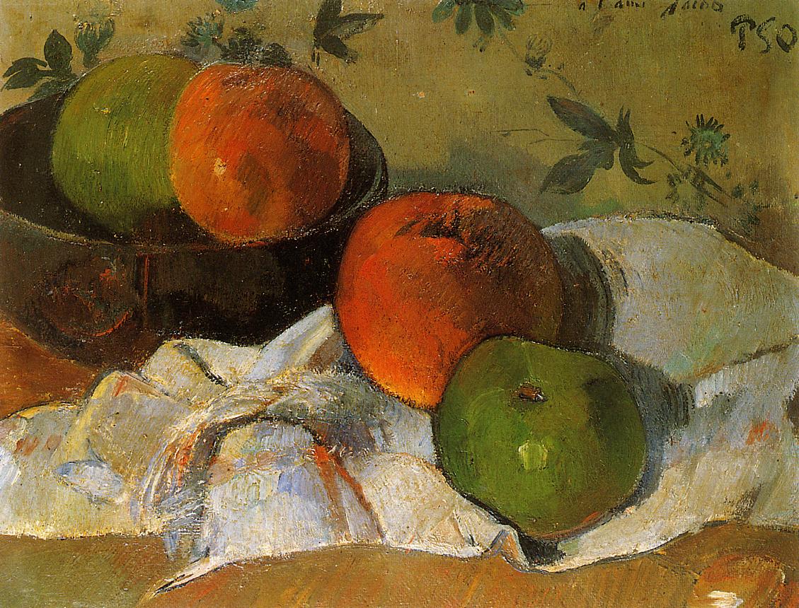 Apples in bowl (1888) Paul Gauguin tablo - Dekolata