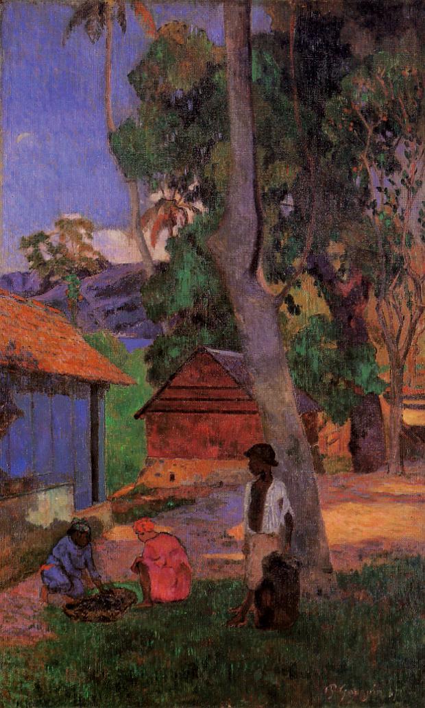 Around the huts (1887) Paul Gauguin tablo - Dekolata