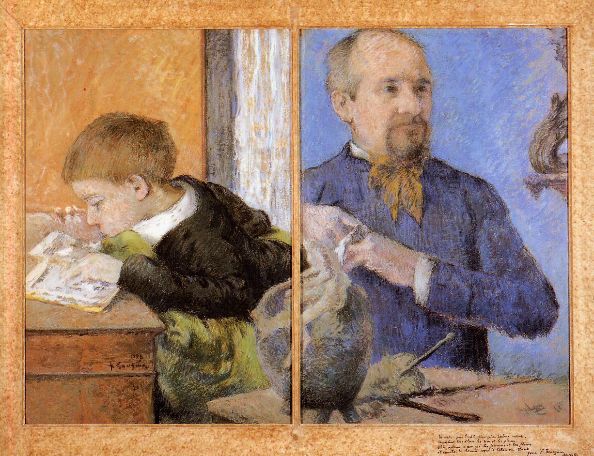 Aube the Sculptor and His Son (1882) – Paul Gauguin Tablo