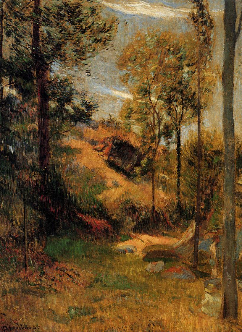 Bathing in Front of the Port of Pont Aven (1886) Paul Gauguin tablo - Dekolata