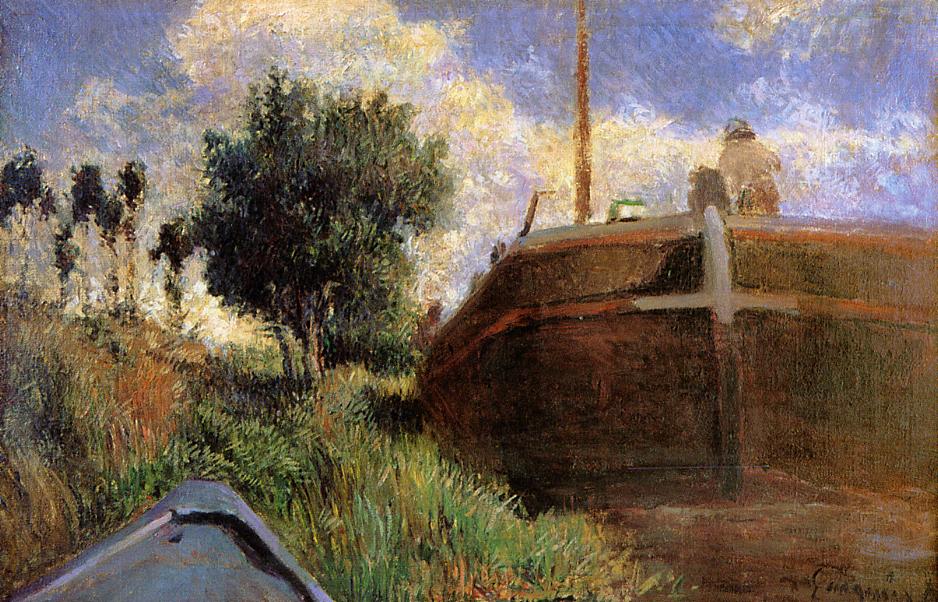 Blue Barge (1882) Paul Gauguin tablo - Dekolata