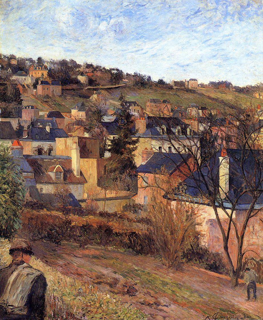 Blue roofs of Rouen (1884) Paul Gauguin tablo - Dekolata