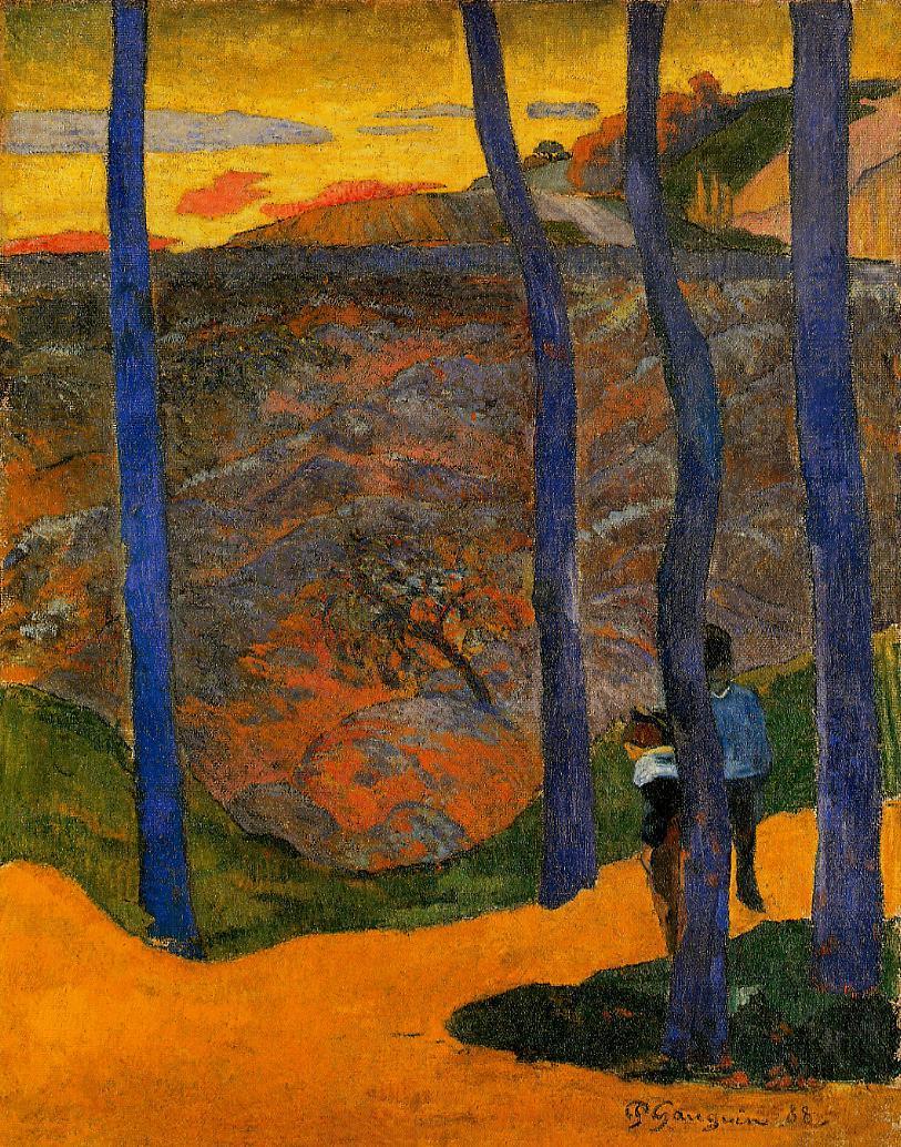 Blue trees (1888) Paul Gauguin tablo - Dekolata