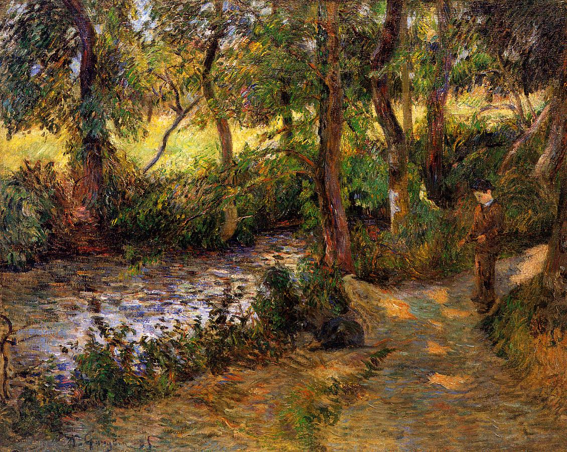 Boy by the Water (1885) Paul Gauguin tablo - Dekolata