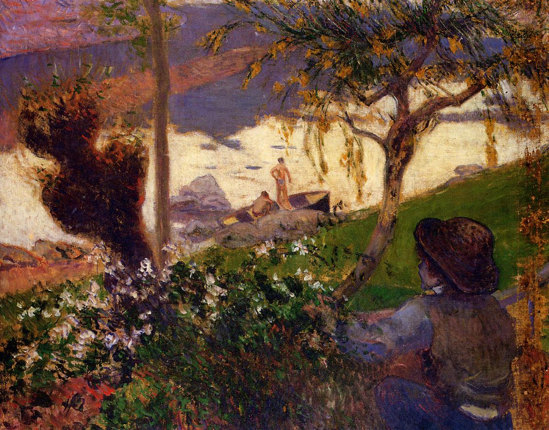 Breton Boy by the Aven River (1888) Paul Gauguin tablo - Dekolata