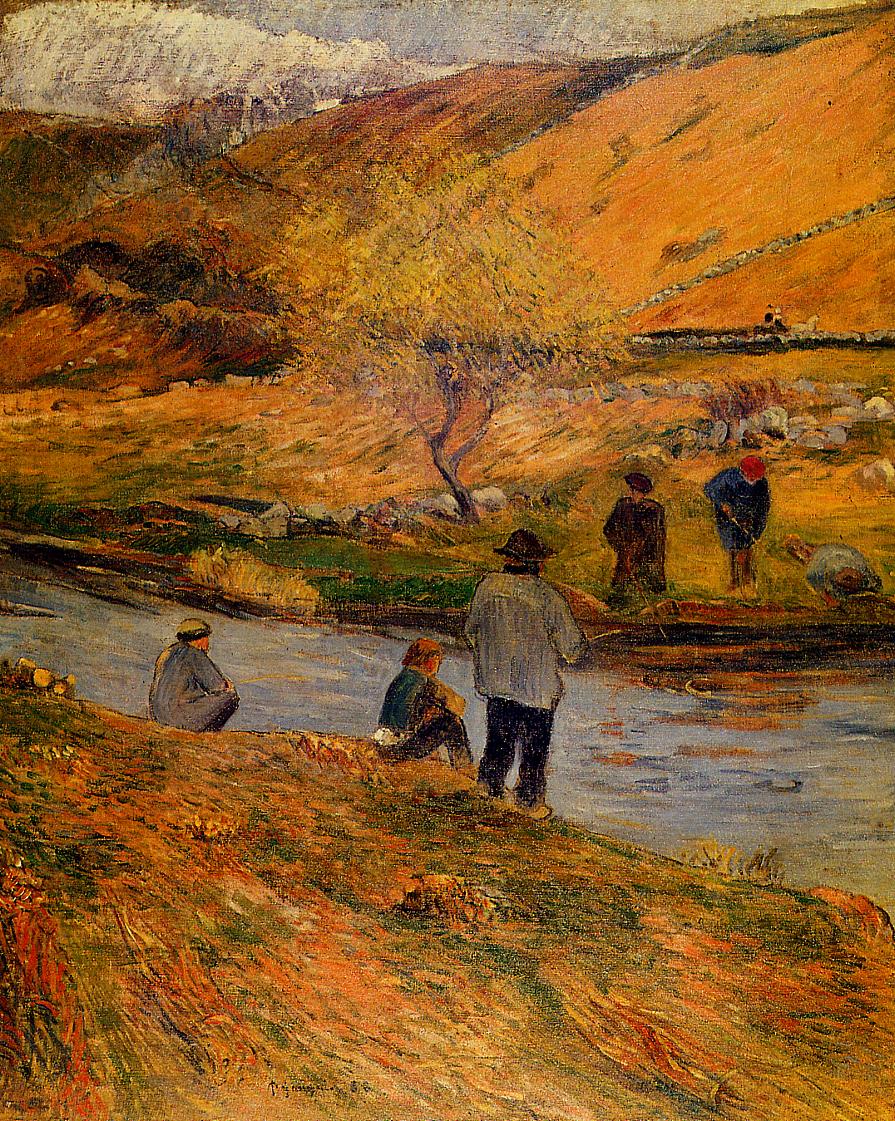 Breton Fisherman (1888) Paul Gauguin tablo - Dekolata
