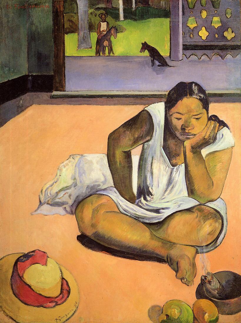 Brooding Woman (1891) Paul Gauguin tablo - Dekolata