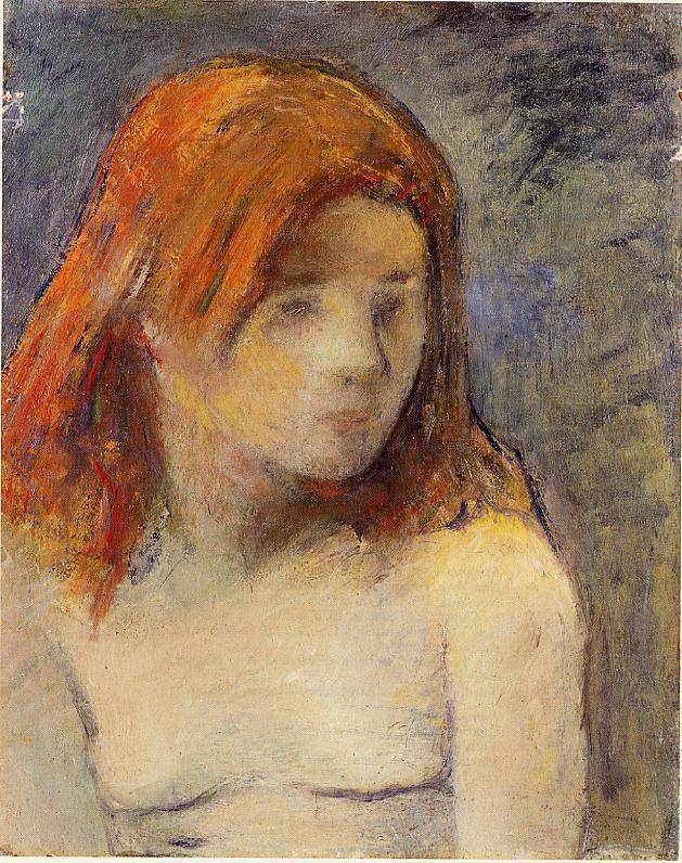 Bust of a nude girl (1884) Paul Gauguin tablo - Dekolata