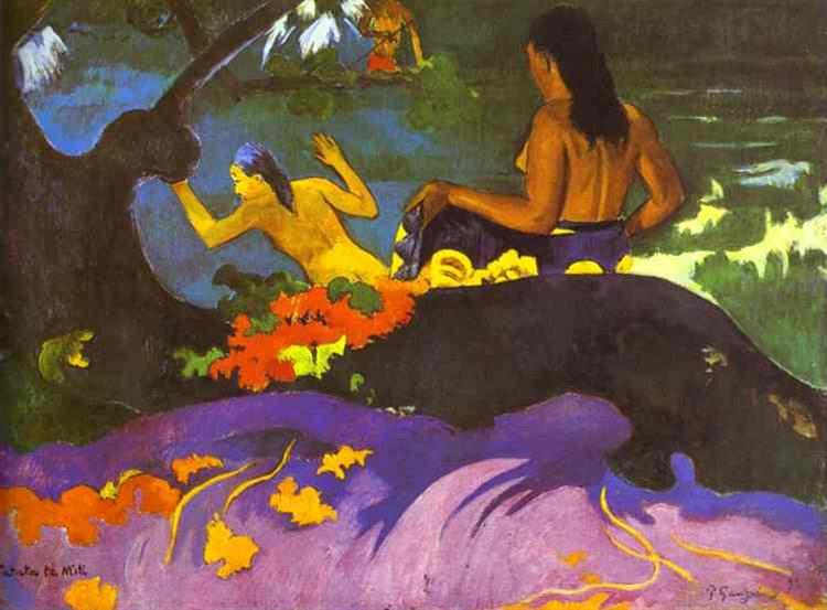 By the Sea (1892) Paul Gauguin tablo - Dekolata