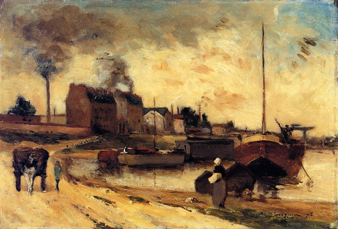 Cail Factories and Quai of Grenelle (1875) Paul Gauguin tablo - Dekolata