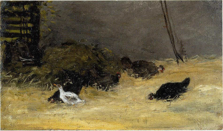 Chicken Coop (1875) Paul Gauguin tablo - Dekolata