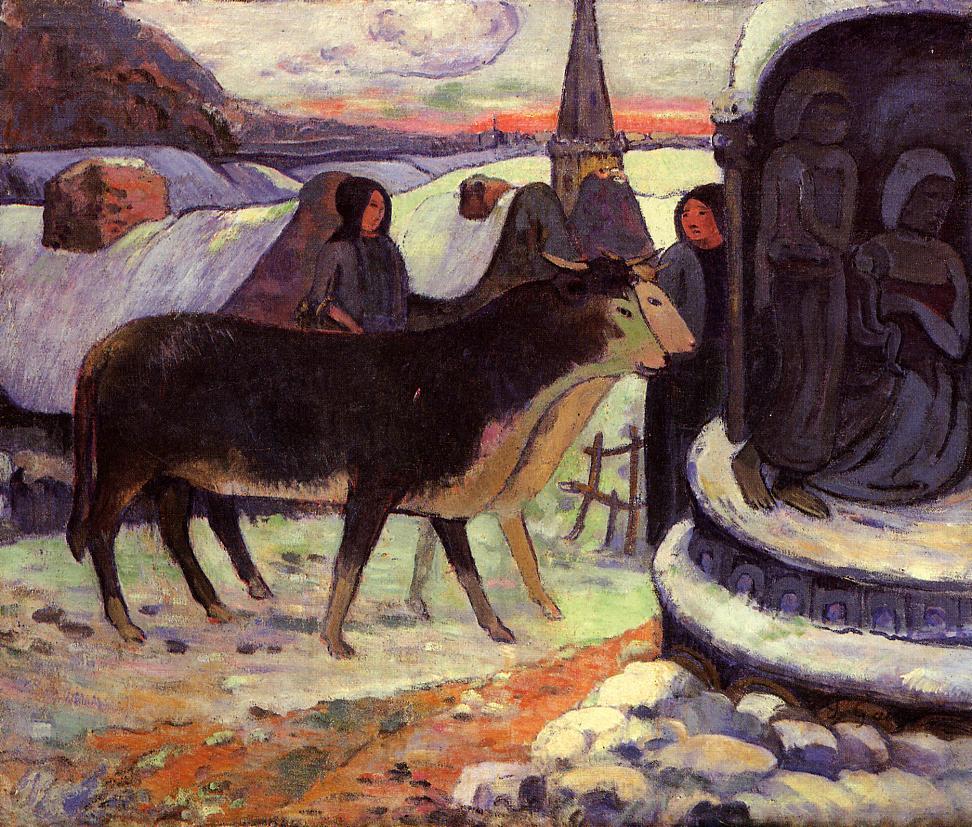 Christmas night (1894) Paul Gauguin tablo - Dekolata
