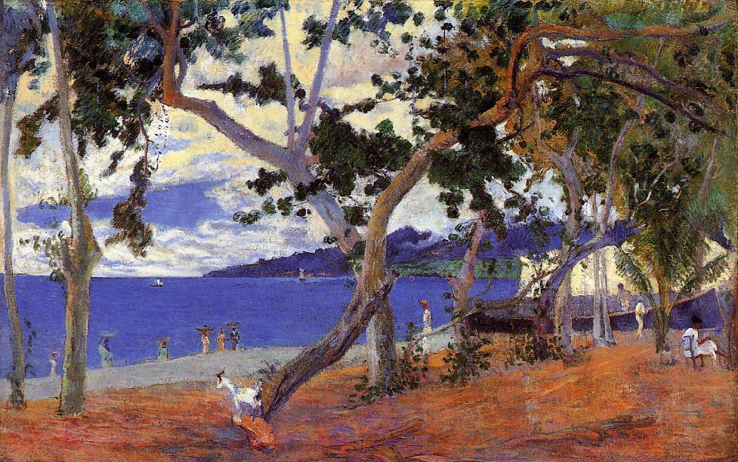 Coastal Landscape from Martinique (1887) Paul Gauguin tablo - Dekolata