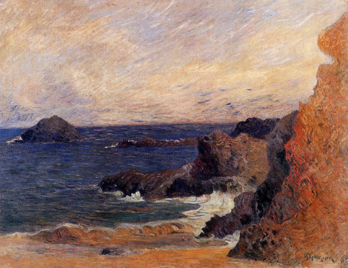 Coastal landscape (1886) Paul Gauguin tablo - Dekolata