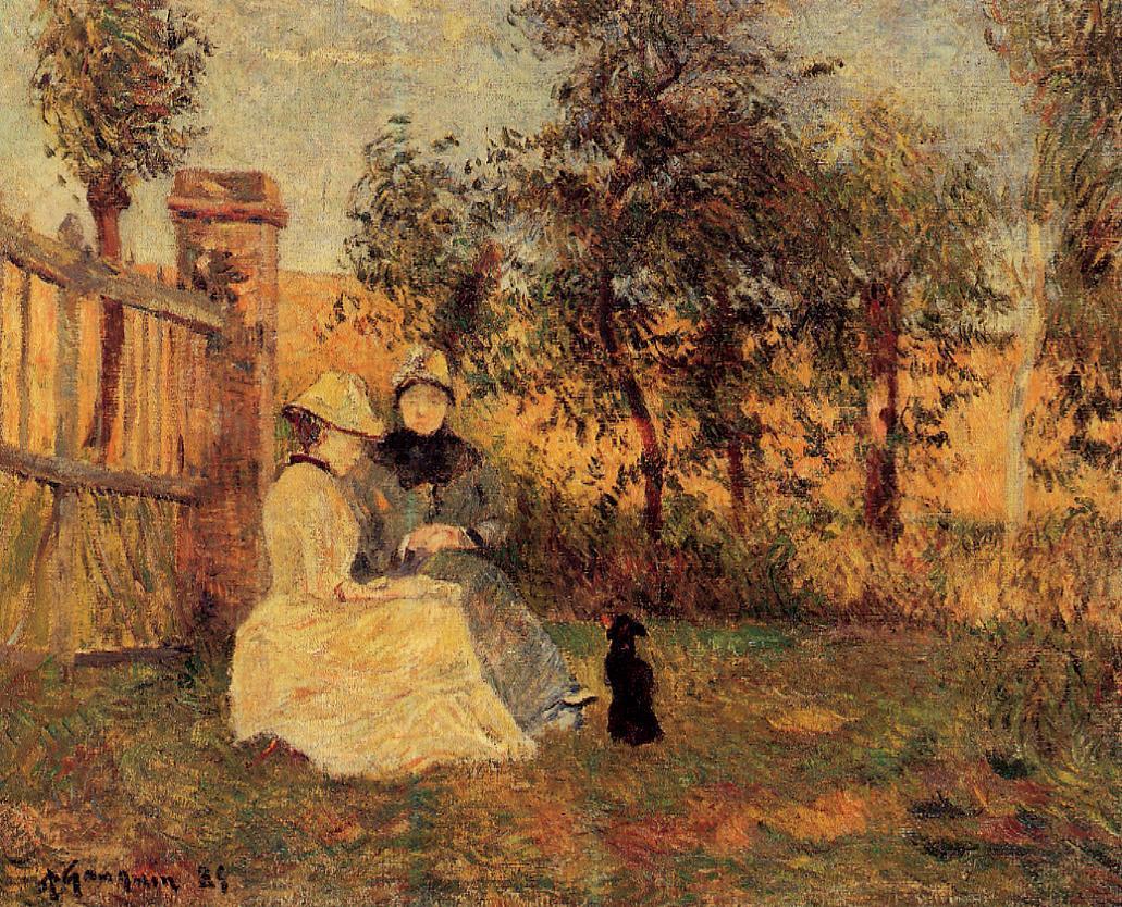 Conversation (1885) Paul Gauguin tablo - Dekolata