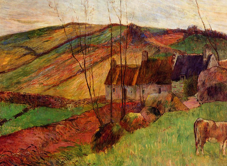 Cottages on Mount Sainte Marguerite (1888) Paul Gauguin tablo - Dekolata